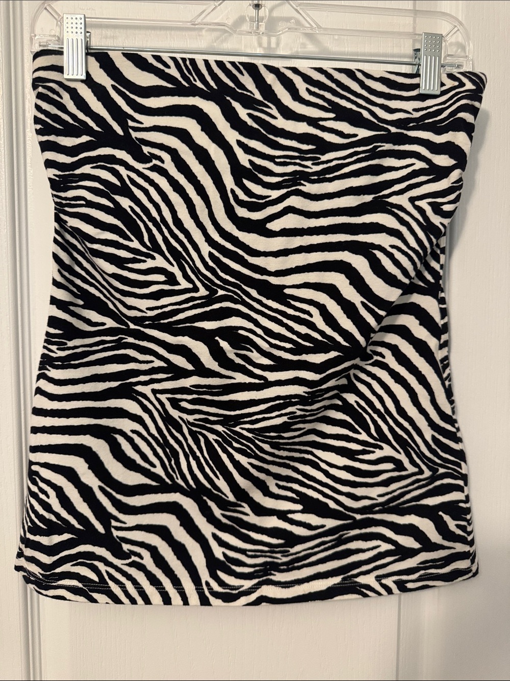 Express Black and White Zebra 🦓 Print Strapless Sexy Basic Tube Top Size Small